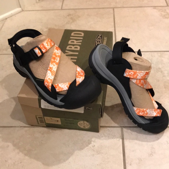 orange keen sandals